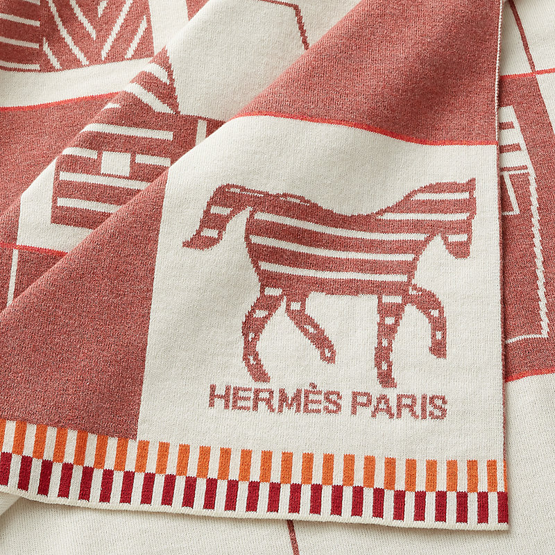 Les Cabanes blanket | Hermès Canada